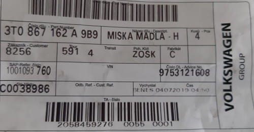 etykieta produktu