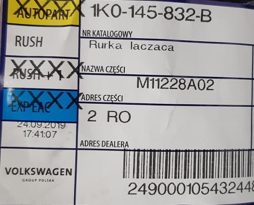 etykieta produktu
