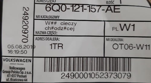 etykieta produktu