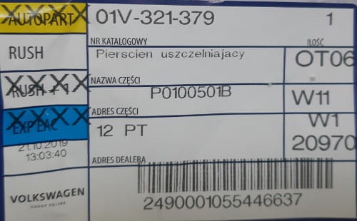 etykieta produktu