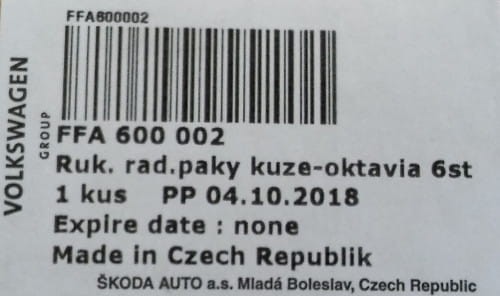 etykieta produktu