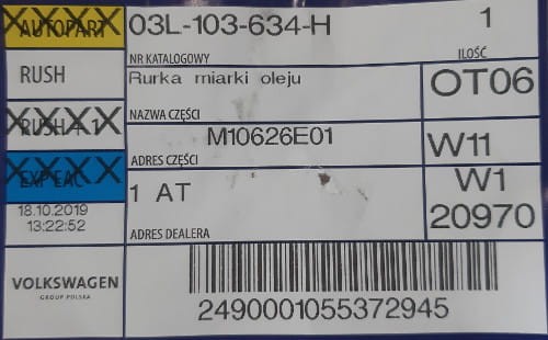 etykieta produktu