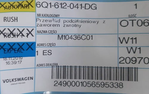 etykieta produktu