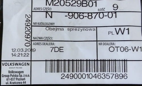 etykieta produktu