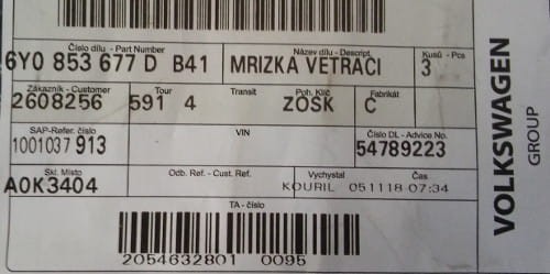 etykieta produktu