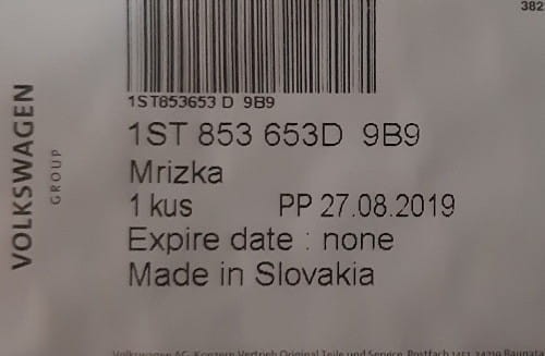 etykieta produktu