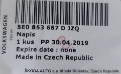 etykieta produktu