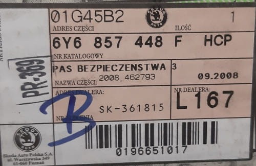 etykieta produktu
