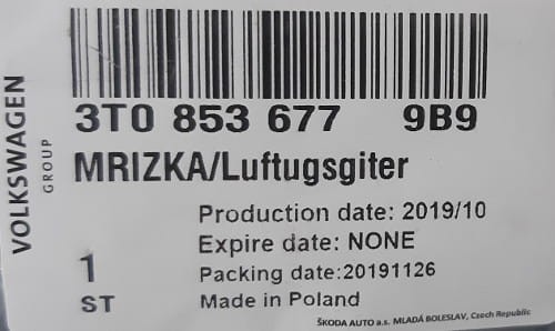 etykieta produktu