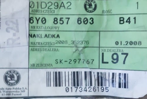 etykieta produktu