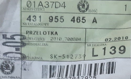 etykieta produktu