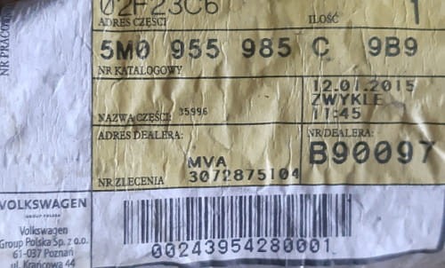 etykieta produktu