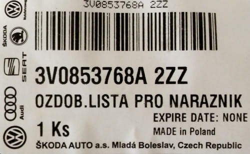 etykieta produktu