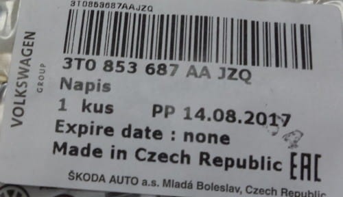 etykieta produktu
