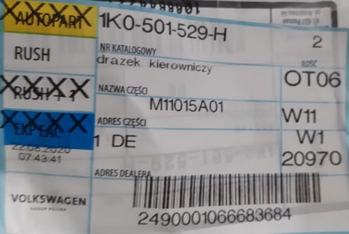 etykieta produktu