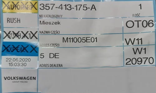 etykieta produktu
