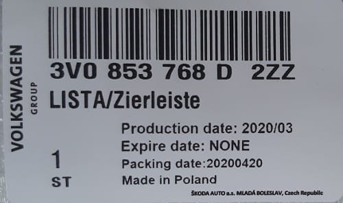 etykieta produktu