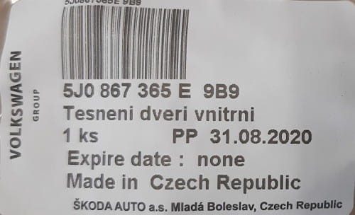 etykieta produktu