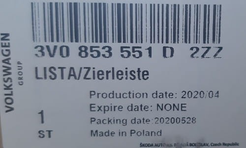 etykieta produktu