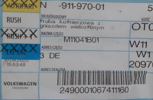 etykieta produktu
