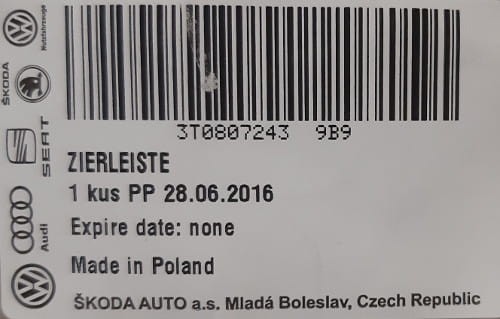 etykieta produktu