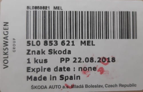 etykieta produktu