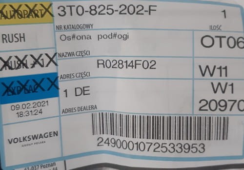 etykieta produktu