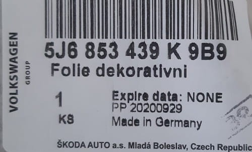 etykieta produktu