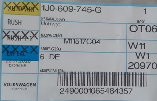 etykieta produktu