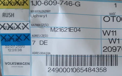 etykieta produktu