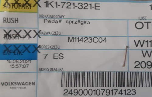 etykieta produktu