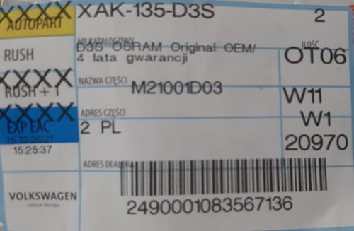 etykieta produktu