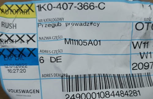 etykieta produktu