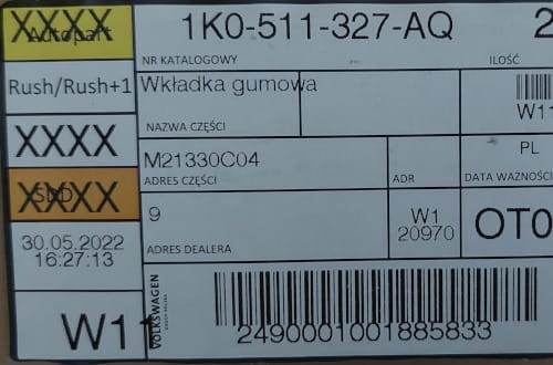 etykieta produktu