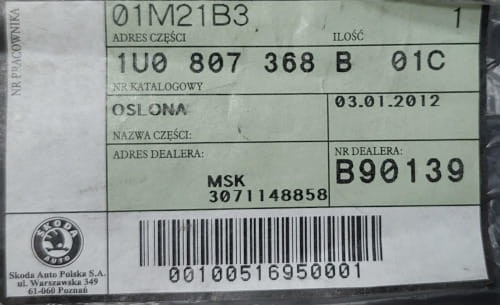 etykieta produktu