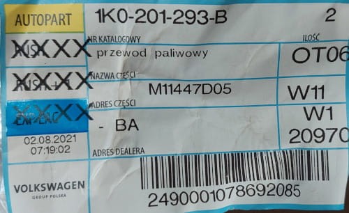 etykieta produktu