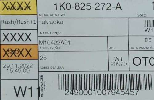 etykieta produktu