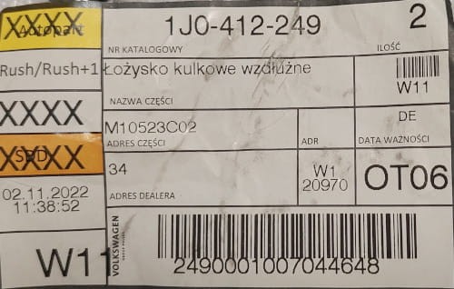 etykieta produktu