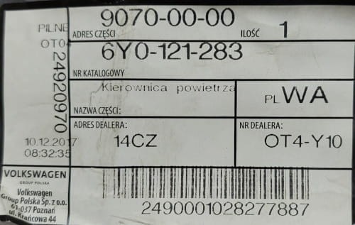 etykieta produktu