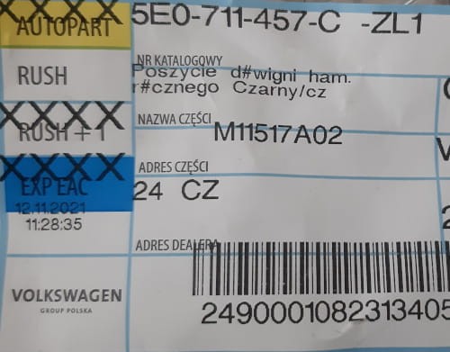 etykieta produktu
