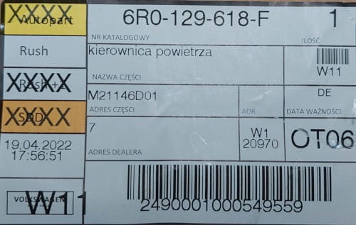 etykieta produktu