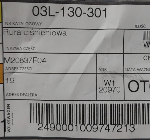 etykieta produktu