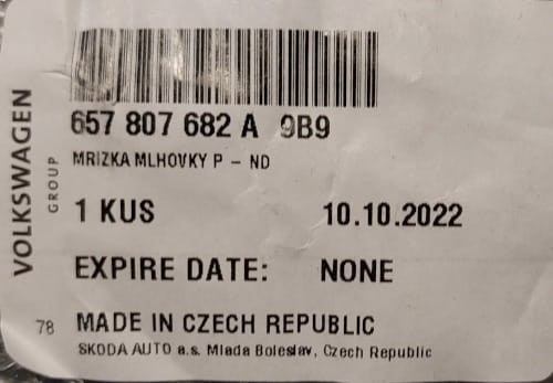 etykieta produktu