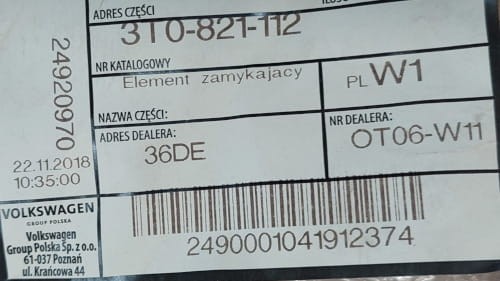 etykieta produktu
