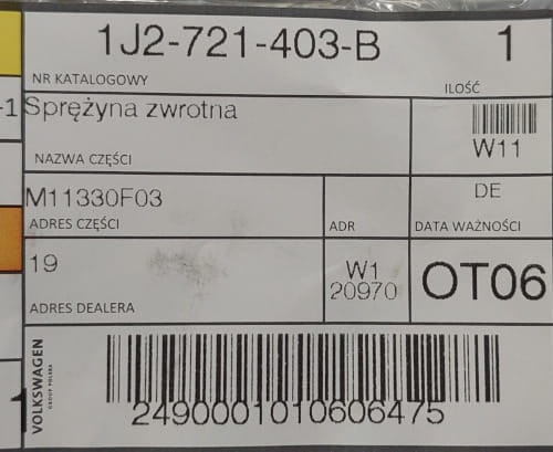 etykieta produktu