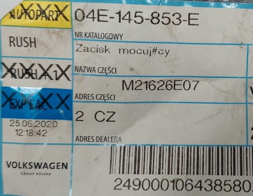 etykieta produktu