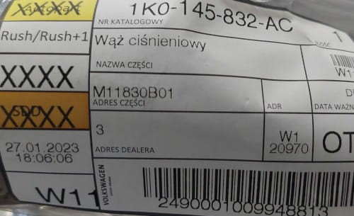 etykieta produktu