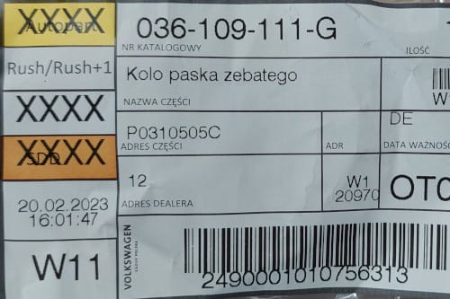 etykieta produktu