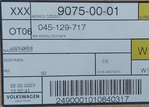 etykieta produktu