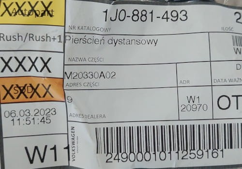 etykieta produktu